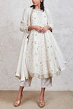 Sue Mue Off white organza kurta set Online Shopping