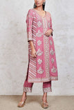 Sue Mue Pink embroidered kurta set Online Shopping