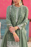 Trisvaraa Slate green embellished sharara set Online Shopping