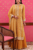 Trisvaraa Yellow embroidered sharara set Online Shopping