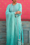 Trisvaraa Blue silk kurta set Online Shopping