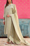 Trisvaraa Green embellished kurta set Online Shopping