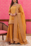 Trisvaraa Mustard embellished sharara set Online Shopping