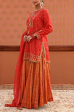 Trisvaraa Red embroidered sharara set Online Shopping