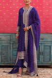 Trisvaraa Blue embroidered kurta set Online Shopping