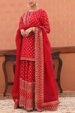 Trisvaraa Red hand-embroidered sharara set Online Shopping