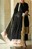 Varun Bahl Black chanderi kurta set Online Shopping