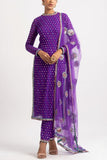 Vvani by Vani Vats Purple embroidered kurta set Online Shopping