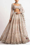 Vvani by Vani Vats White embroidered lehenga set Online Shopping