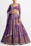 Vvani by Vani Vats Purple embellished lehenga set Online Shopping