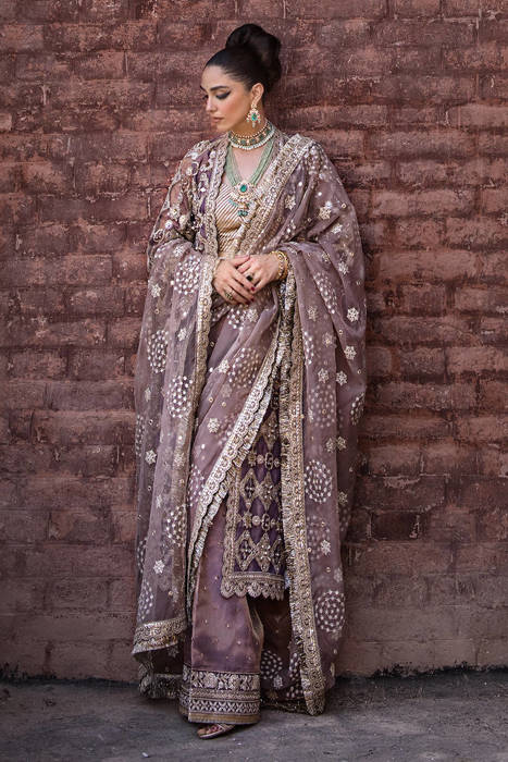 Zarlish by Mohsin Naveed Ranjha Embroidered Raw Silk Suits Unstitched 3 Piece MNR22Z ZWU22-14 Shima Kirmani - Festive Collection