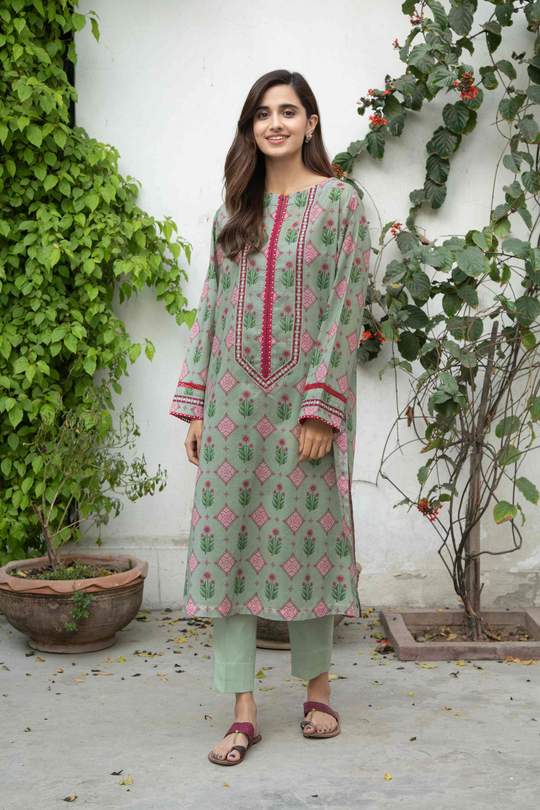 Baby Blue Lawn Kurti | Sapphire Pakistani Lawn Suits