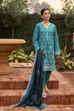 Cross Stitch Teal Bloom  Mahiri Embroidered Lawn Vol2 2022 Online Shopping