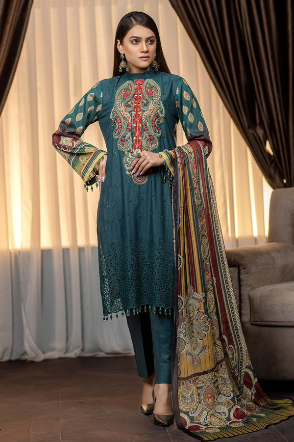 Adan Libas Blue Dianne Embroidered & Printed Lawn 2022 Online Shopping