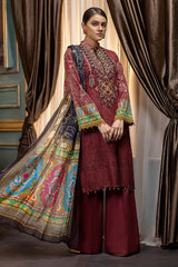 Adan Libas Dark Sienna Embroidered & Printed Lawn 2022 Online Shopping