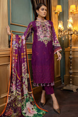 Adan Libas Deep Violet Embroidered & Printed Lawn 2022 Online Shopping