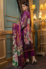 Adan Libas Deep Violet Embroidered & Printed Lawn 2022 Online Shopping