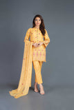 Bareeze Ethnic Strips Bnl798 Yellow Collection 2021