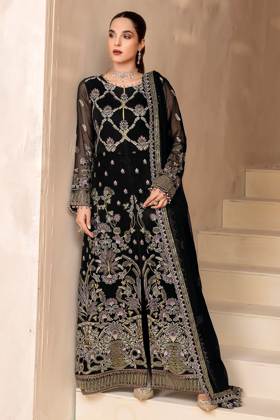 Flossie Sea Borne (A) Elnaz Chiffon Collection Vol 01 Online Shopping