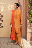 Cross Stitch Ochre Tan-3pc- Embroidered Linen Suit Winter Edit 1 Khaddar Linen 2022 Online Shopping