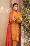 Cross Stitch Ochre Tan-3pc- Embroidered Linen Suit Winter Edit 1 Khaddar Linen 2022 Online Shopping