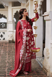 Cross Stitch Scarlet Sage - 3pc Linen Embroidered  Khaddar & Linen Collection Online Shopping