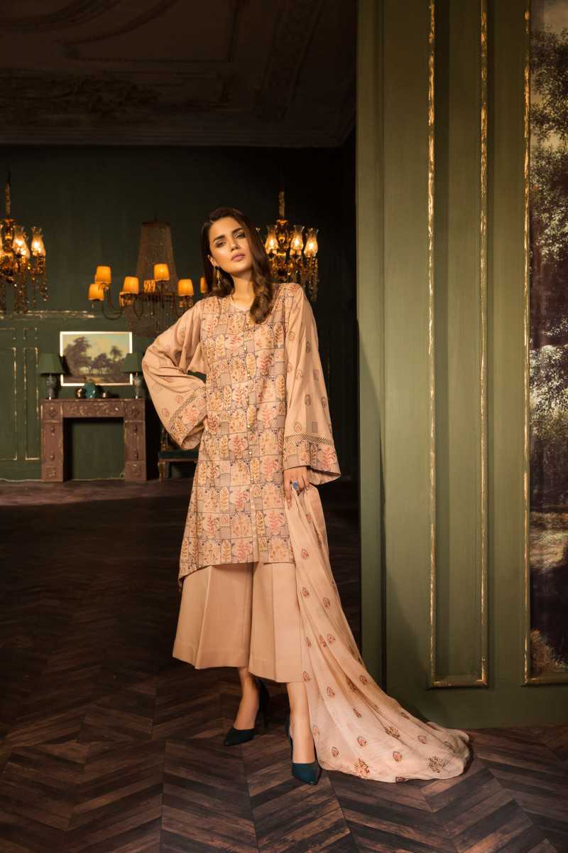 Bareeze Mughal Flower Ch2746 Brown Collection 2021