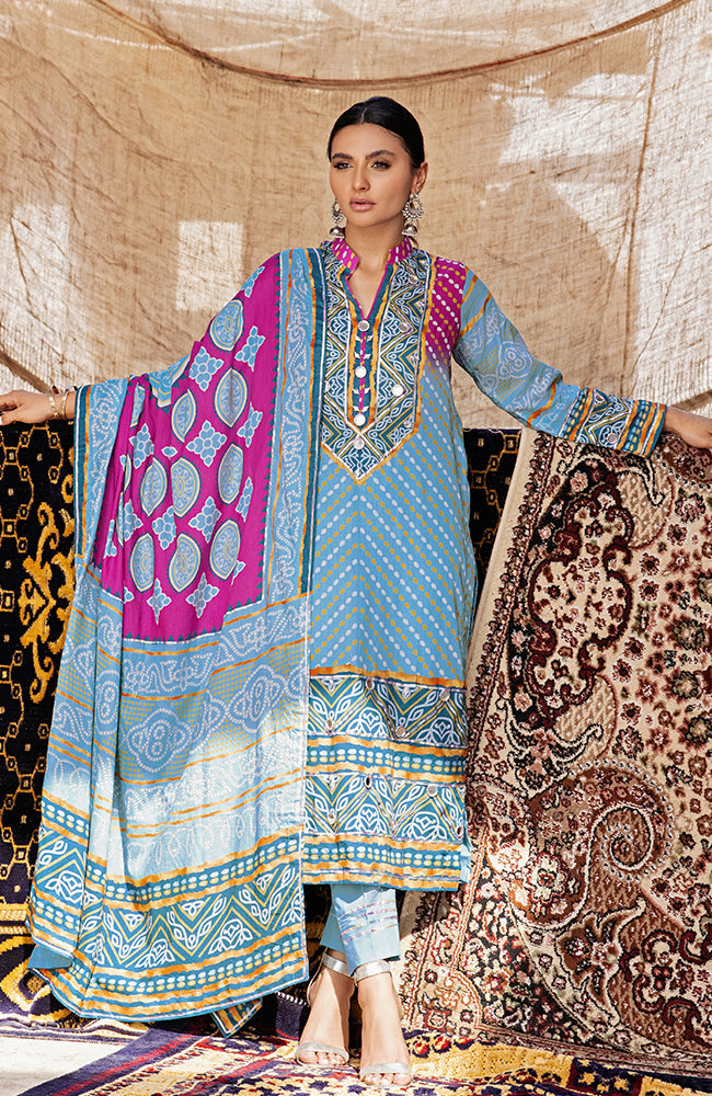 Al Zohaib MSCL 22-05B Monsoon Chunri Printed Lawn 2022 Online Shopping