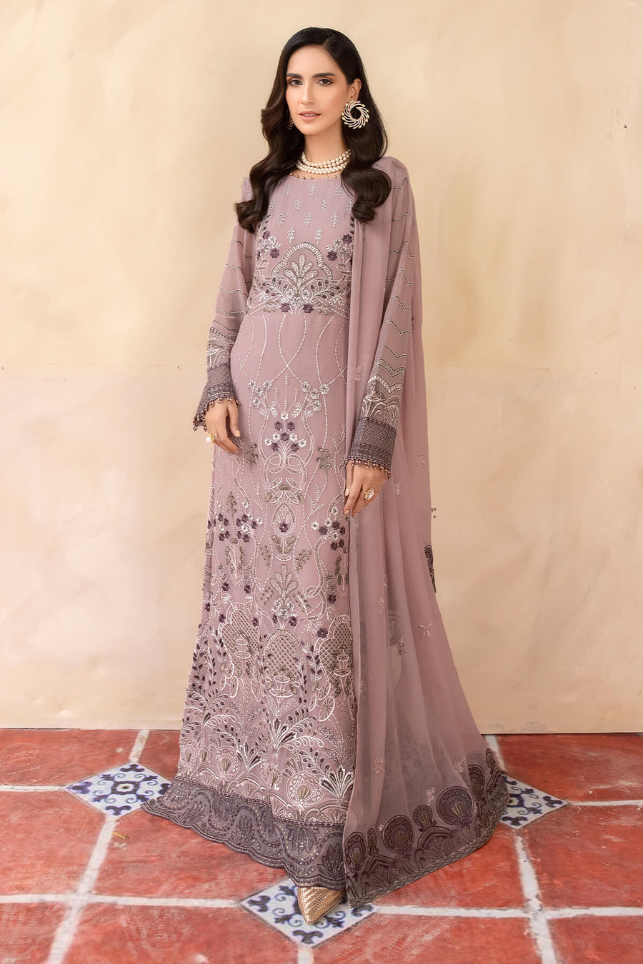 Flossie Peony (A) Elnaz Chiffon Collection Vol 01 Online Shopping