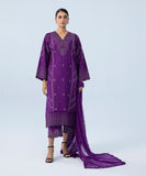 Sapphire U2TE-LX23V6-8 3 Piece Embroidered Cotton Satin Suit Winter Collection Online Shopping