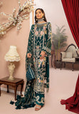 Forest Green Adans Libas Luxulia Embroidered Chiffon 2021