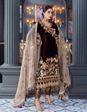 Emaan Adeel Gold brown MKH 4 Makhmal Luxury Velvet Edition 2021