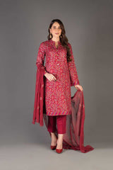 Bareeze Kani Work Bnl1155 Red Collection 2021