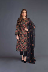 Bareeze Flowers Range Bnl840 Black Collection 2021