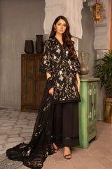 Bareeze Geisha Garden 1 Ch3290 Black Collection 2021