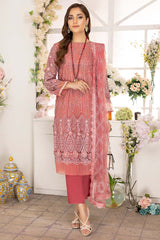 Adan Libas Tea Pink Camellia Chiffon Collection 2022 Online Shopping