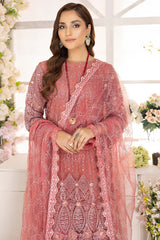 Adan Libas Tea Pink Camellia Chiffon Collection 2022 Online Shopping