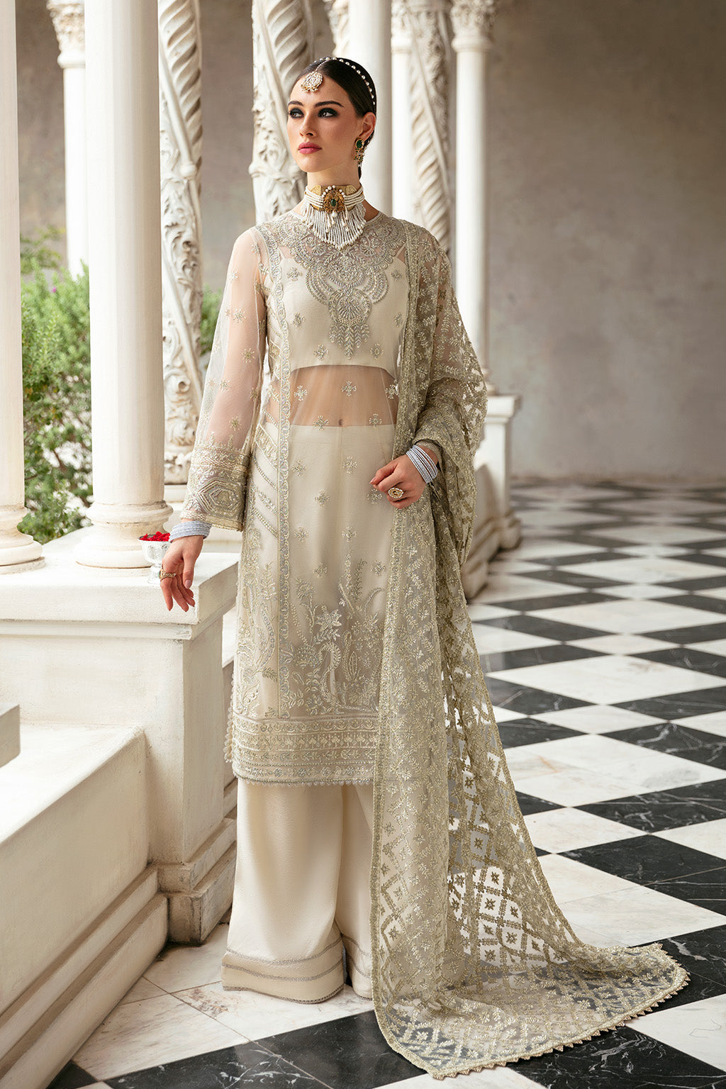 Afrozeh Omni White Panache By Ayzel Online Shopping