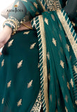 Asim Jofa Emerald Green, Georgette, Organza Jhilmil Collection Online Shopping