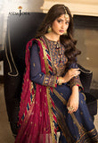 Asim Jofa Navy Blue, Organza, Paper cotton Jhilmil Collection Online Shopping