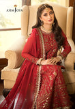 Asim Jofa Chanderi Cotton, Red Jhilmil Collection Online Shopping