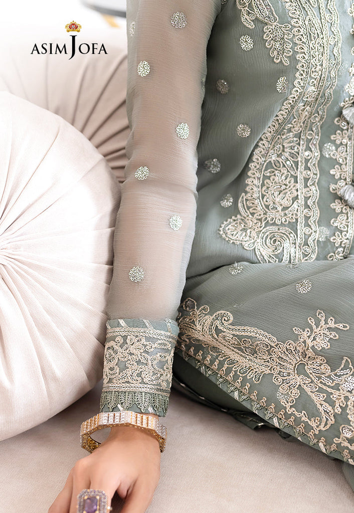 Asim Jofa Jhilmil Purple Chiffon Emb New Arrival 3PC Unstitched