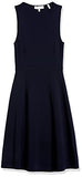 Women's Sleeveless Ballet Neck Fit and Flare Sweater Dress