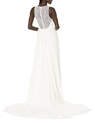 Women's Fallon Plunging V Neck A Line Chiffon Wedding Dress