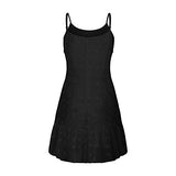 Ladies Dress Casual Solid Sleeveless Sling Round Neck Bandage Short Dress UK Size Evening Gowns Work Maxi Dress | Women's Work Dresses