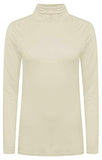 Ladies Plain Polo Long Sleeve Roll Neck Turtle Jumper Top 8-26 | Original Brand