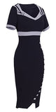 Women's Elegant Sweetheart Neck High Waist Career Dress UB220