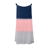 Beach Dress Women's Round Neck Cami Sleeveless Sexy Strap Sripe Print Summer Casual Midi Dress Vest Dress | Women's Work Dresses