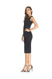 Dress the Population Women's ELLE Sweetheart Sleeveless Bodycon MIDI Dress,  Black,  M