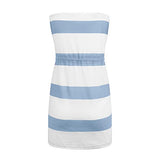 Summer Dress for Women Loose Striped Drawstring Dress Sets Sexy Print Sleeveless Dress Sling Strap Dress | Original Brand